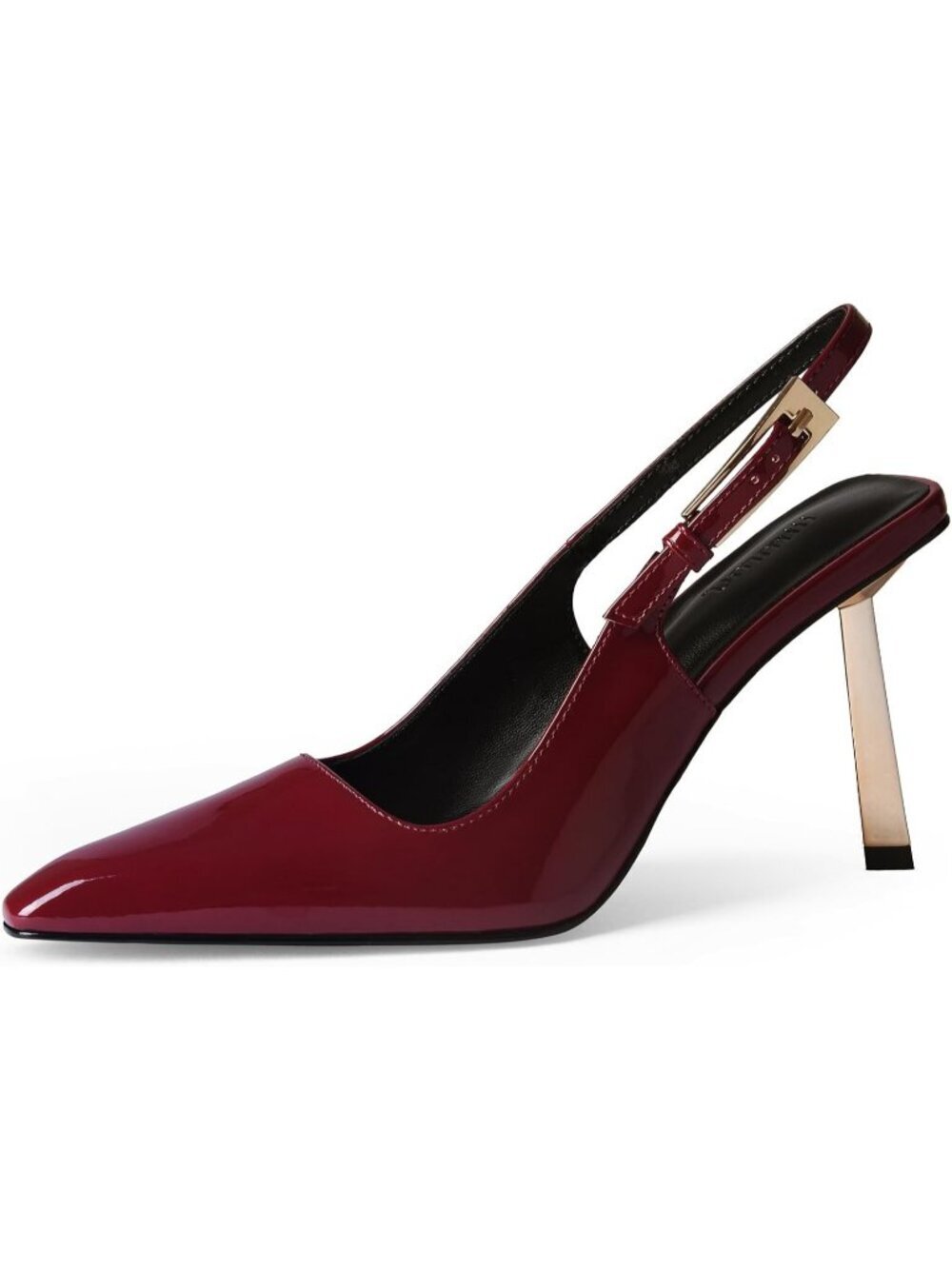 Women's Slingback Heels 3.5 in Dark Red 4" Kitten Heel Closed Toe Pumps Shoes